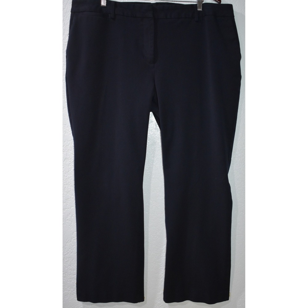 Talbots 20W Barely Boot Navy Blue Dress Pants Career Professional Stretch Comfy